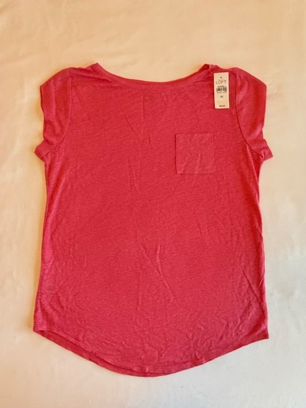 NWT Ann Taylor LOFT Linen Tee in Pink Size X-Small